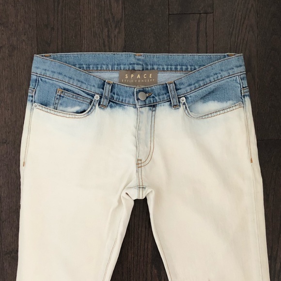 Space Style Concept Designer Ombré Skinny Jeans - Picture 2 of 4